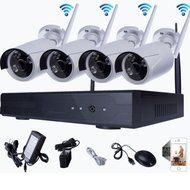 Youzee Outdoor Wireless 4CH NVR 720P IP WIFI CCTV Surveillance Security System Camera N3