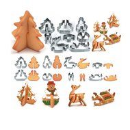 Biowow 8pcs Christmas Cake Mold Stainless Steel Cookie Cutter Mould Icing Mold DIY Baking Tools N2