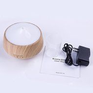 250ml Aromatherapy Essential Oil Diffuser, Wood Grain Ultrasonic Cool Mist Air Humidifier (dark wood grain) N13