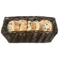 Tablecraft (1472) 9" Rectangular Brown Handmade Basket [Set of 12] N3