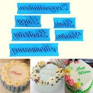 Happy Birthday Letters Cake Cutter Embosser Fondant Biscuit Cookie Baking Molds shopping N8