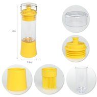 ONLADY&reg; Creative Dual-purpose High-temperature Resistance Silicone Bottle Brush Baster for BBQ Yellow N2