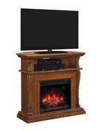 ClassicFlame 23DE1447-O107 Corinth Wall or Corner TV Stand for TVs up to 47&quot;, Premium Oak (Electric Fireplace...