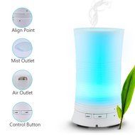 Global-store 100ml Cool Mist Humidifier Ultrasonic Aroma Essential Oil Diffuser with 4 Timer Settings 7 Color... N6