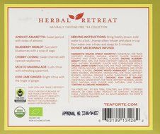 Tea Fort&eacute; HERBAL RETREAT Petite Presentation Box with 10 Handcrafted Pyramid Tea Infusers - Relaxing Herbal Tea N6