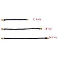 Stanbroil 3/8" X 24" Non-Whistle Flexible Flex Gas Line Assembly Kit for NG or LP Fire Pit and Fireplace N2