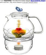 Teapot Set Flowering Tea Glass Teapot Gift Set Harmony 42 Oz / 1242 Ml with Stainless Steel Tea Warmer Alex Tea... N26