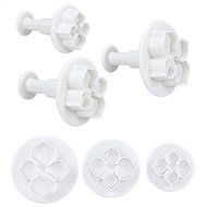 YIJIA 3PCS/Set 3D Flower Hydrangea Fondant Cake Sugar Craft Plunger Cutter Mold