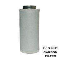 Performance 8&quot; x 20&quot; Activated Carbon Scrubber Odor Control Filters W/ Prefilter