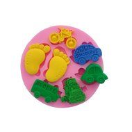 Wocuz WZ1250 Baby Feet Shape Silicone Mold Fondant Mold Cupcake Cake Top Decoration Tool Cake Side Decorating...