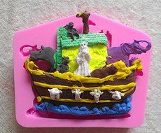 Design 187 The Noah's Ark 3D Silicone Fondant Mold, Cake Decoration Tool, Food Grade Material