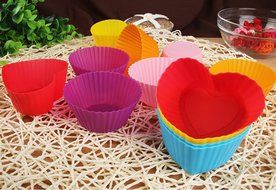 Lariy 24pcs soft Silicone Cake Muffin Chocolate Cupcake Bakeware Baking Cup Mold N3