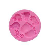 Wocuz WZ1250 Baby Feet Shape Silicone Mold Fondant Mold Cupcake Cake Top Decoration Tool Cake Side Decorating... N3