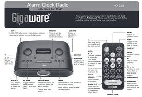 Gigaware Alarm Clock Radio with Dock for iPod - with Adjustable LCD Backlight (40-220)