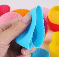 Lariy 24pcs soft Silicone Cake Muffin Chocolate Cupcake Bakeware Baking Cup Mold N6