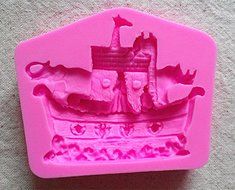Design 187 The Noah's Ark 3D Silicone Fondant Mold, Cake Decoration Tool, Food Grade Material N2