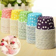5color/Total 100pcs Baking cup, Cake Baking Paper,Cup Cupcake, Muffin Cases Candy Nut Snack Home Party N4