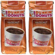 Dunkin' Donuts Hazelnut Ground Coffee, 12 Ounce (Pack Of 2)