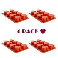 IC ICLOVER 8 - Cavity [Food Grade Silicone] Heart Shape Non-stick Mold for Soap Crayon Candle Bread Chocolate... N3
