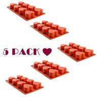 IC ICLOVER 8 - Cavity [Food Grade Silicone] Heart Shape Non-stick Mold for Soap Crayon Candle Bread Chocolate... N4