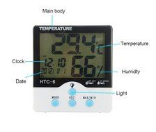 Intsun Wireless Luminous Large LCD Display Screen Indoor Thermometer Humidity Meter Hygrometer with Min/ Max Value... N5