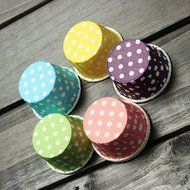 5color/Total 100pcs Baking cup, Cake Baking Paper,Cup Cupcake, Muffin Cases Candy Nut Snack Home Party N6