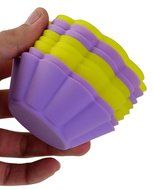 10pcs Silicone Flower Reusable Cupcake Jelly Candy Cookie Baking Mould Muffin Baking Cup N2