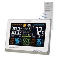 La Crosse Technology 308-1414B Wireless Atomic Digital Color Forecast Station with Alerts, Black N6