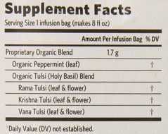 Organic India Tulsi Tea Peppermint, 1.08 Oz, 18 Count N7