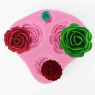 4 pcs Silicone Cake Decoration Fondant Bakeware Mould Mold Birthday Party Baby and Cartoon Themed [version:x7.8... N14