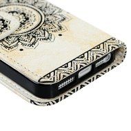 iPhone SE Case,iPhone 5S Case,iPhone 5 Case - Slim Fit Wallet Flip Embossed Totem PU Leather Case with Shock-Absorption... N7