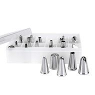 Matoen(TM) 1 Set 24pcs Cake Pastry Cream Piping Nozzles Decorating Stainless Steel N7