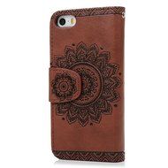 iPhone SE Case,iPhone 5S Case,iPhone 5 Case - Slim Fit Wallet Flip Embossed Totem PU Leather Case with Shock-Absorption... N12