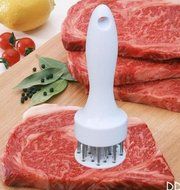 New Professional Meat Tenderizer with Stainless Steel Needle Prongs Kitchen Tool (Black) N9