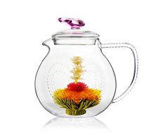 Teapot Set Flowering Tea Glass Teapot Gift Set Harmony 42 Oz / 1242 Ml with Stainless Steel Tea Warmer Alex Tea... N33