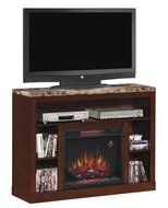 Windsor TV Stand with 23" Infrared Quartz Fireplace, Antique Cherry