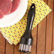 New Professional Meat Tenderizer with Stainless Steel Needle Prongs Kitchen Tool (Black) N11