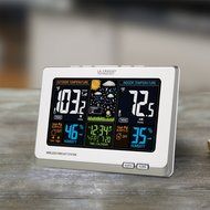 La Crosse Technology 308-1414B Wireless Atomic Digital Color Forecast Station with Alerts, Black N10