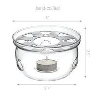 Teapot Set Flowering Tea Glass Teapot Gift Set Harmony 42 Oz / 1242 Ml with Stainless Steel Tea Warmer Alex Tea... N43