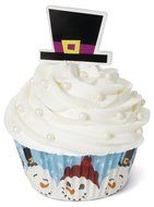 Wilton 415-2663 Christmas Merry and Sweet Cupcake Combo Baking Cups and Picks N4