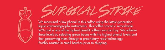 DrDanger Coffee Surgical Strike Scientifically Selected, Blended &amp; Roasted, Whole Bean, 12 oz N4