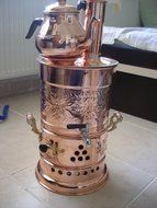 Copper Samovar: Kettle &amp; Pot Free Energy Water Heater N4