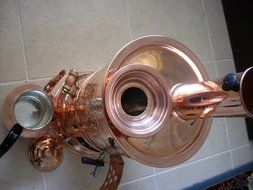 Copper Samovar: Kettle &amp; Pot Free Energy Water Heater N5