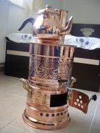 Copper Samovar: Kettle &amp; Pot Free Energy Water Heater N6