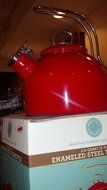 Martha Stewart Enameled Steel 2.5 qt. Teakettle-Red (Read Comments) N2