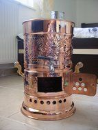 Copper Samovar: Kettle &amp; Pot Free Energy Water Heater N8