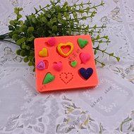 "Diverse Styles Heart Shape Silicone Fondant Mold Chocolate Mould" shopping N4