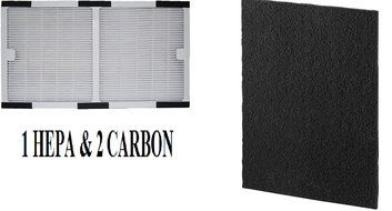 Aftermarket Idylis C HEPA Filter &amp; 2-Pack Carbon activated filters compare to part # IAF-H-100C for air Purifier...