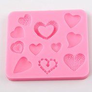 "Diverse Styles Heart Shape Silicone Fondant Mold Chocolate Mould" shopping N6