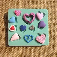 "Diverse Styles Heart Shape Silicone Fondant Mold Chocolate Mould" shopping N7